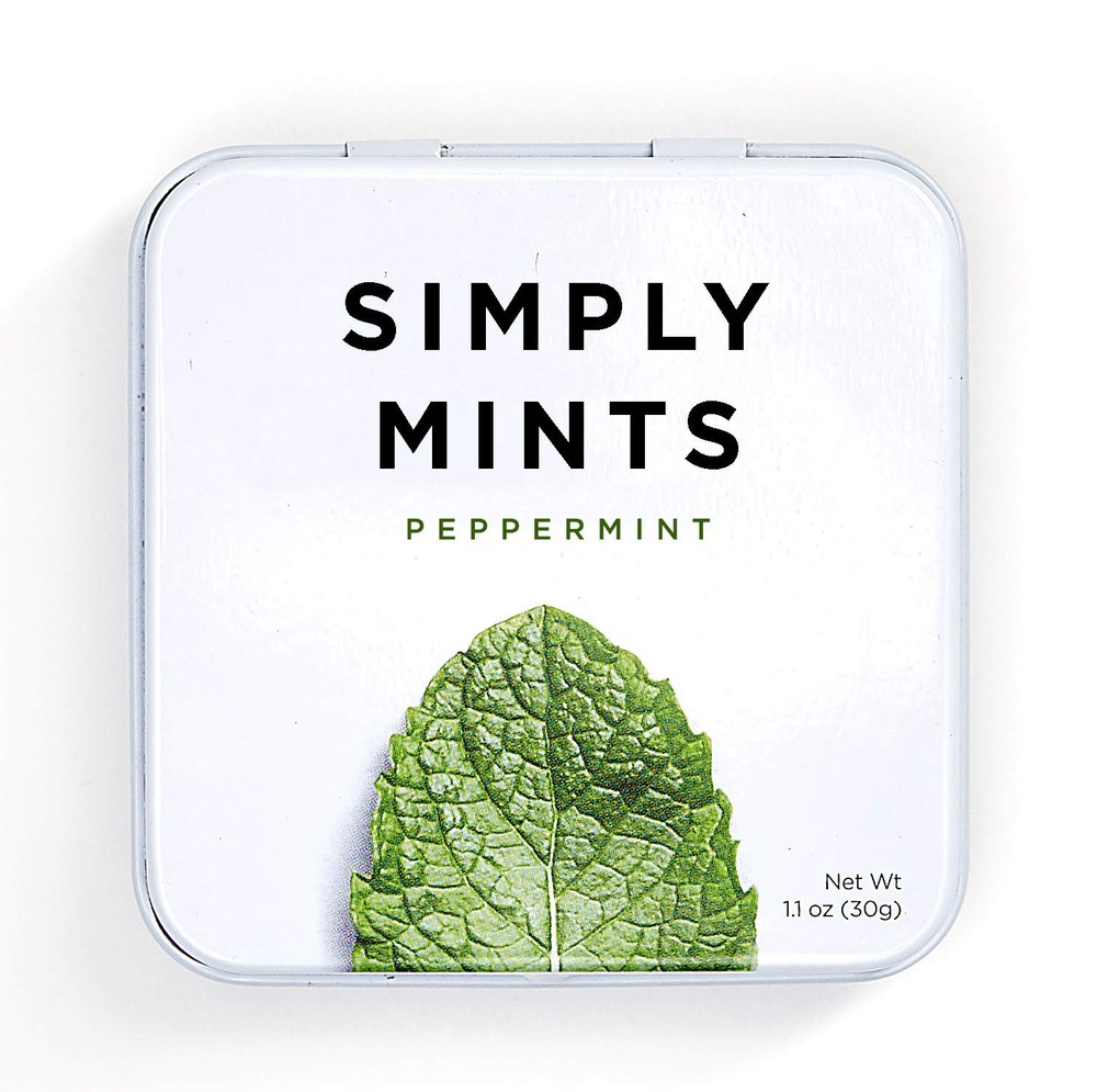 SIMPLY Mints Peppermint Breath Mints 30 Pieces Total Breath Freshening