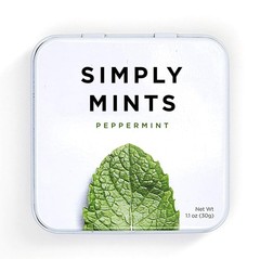 SIMPLY Mints Peppermint Breath Mints 30 Pieces Total Breath Freshening