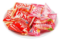 UHA Mikakuto Japan Puchao Chewy Candy: Yogurt & Peach 3.53oz – Pack of Three (3)