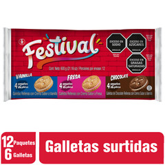 Colombian Festival Assorted Flavor Cookies x 12 packs x 600g