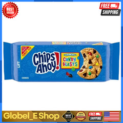 CHIPS AHOY! Crunchy Candy Blasts Fudgy Chocolate Chip Cookies,Family Size,18.9oz