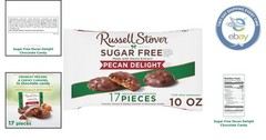Individually Wrapped Sugar Free Milk Chocolate Pecan Delights – 10 oz Bag
