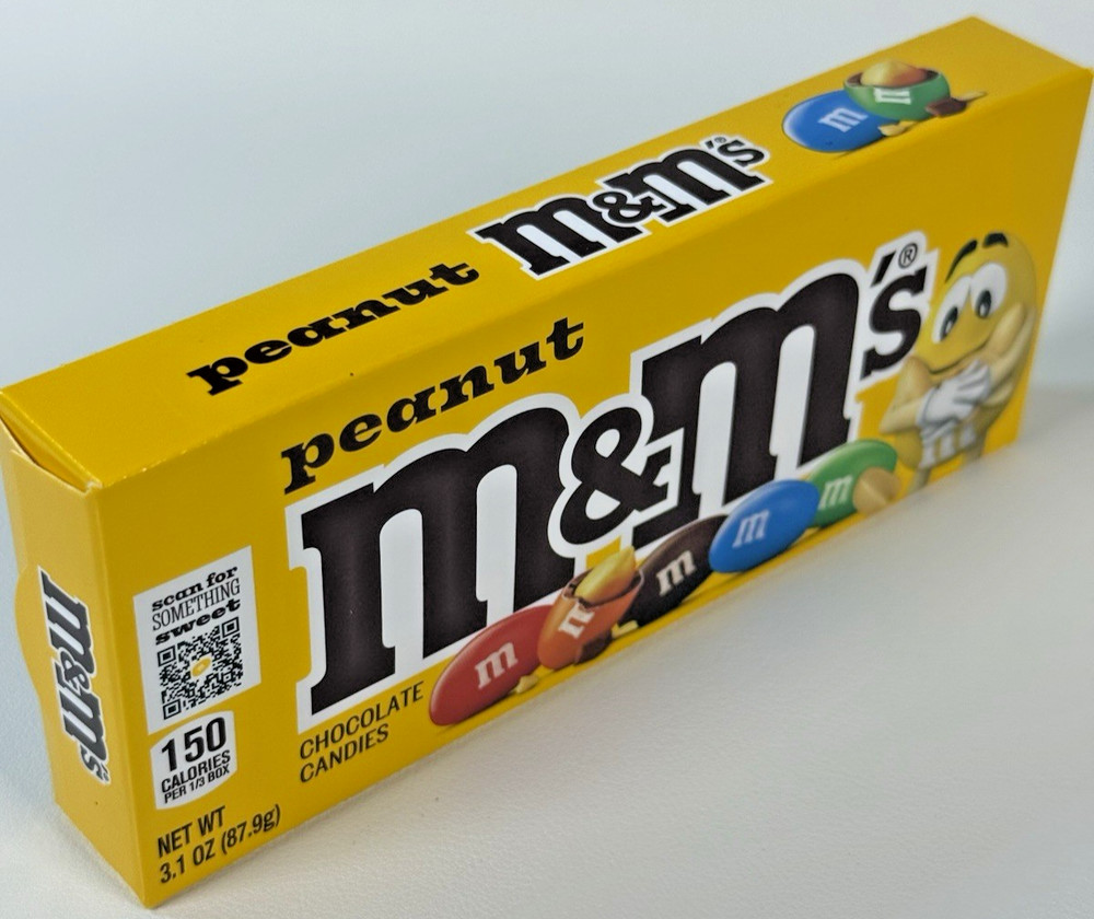 M&M’S Peanut Chocolate Candy 3.1 oz Movie Theater Box