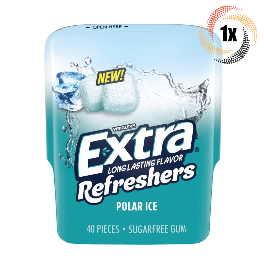 1x Bottle Wrigley’s Extra Refreshers Polar Ice Gum | 40 Per Bottle | Sugar Free