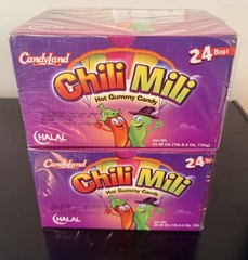 Candyland Chili Mili Hot Gummy Candy 24 Count Box Halal Imported Candy