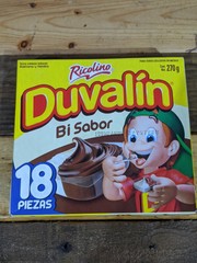 Ricolino Duvalin Bi Sabor 18 Pcs Box 1 box 270g Mexican Candy