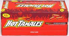 Hot Tamales Fierce Cinnamon Chewy Candy 1 Box of 24 Individual Packs Bulk