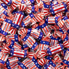 Patriotic Candy – 2 Pound Pack (About 150 Count) – Chocolate Flavored Caramels