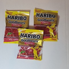 HARIBO Goldbears Cherry Gummi Candy Lot of 3 Sealed 5 oz Bags BB 02/2027