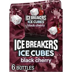 Ice Breakers Ice Cubes Black Cherry Sugar Free Chewing Gum 6ct Box