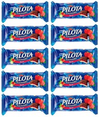 10x Hungarian Pilota Sponge Cake filled Strawberry Gel covered Dark Chocolate