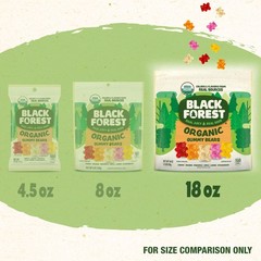 Black Forest Organic Gummy Bears Candy, Made with 18 Oz (Pack of 1), Assorted