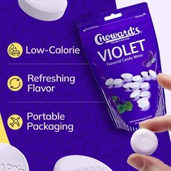 Choward’s Violet Mints Candy Bag | Bold Aromatic 64 Count (Pack of 1),