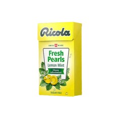10 pcs Ricola Herbal Sugar Free Fresh Pearls Lemon Mint Chewy Refreshment (25g)