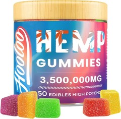 Hemp Gummies for Adults, 6 Fruity Flavors for Deep Bedtime, Relax, Hemp Gummy In