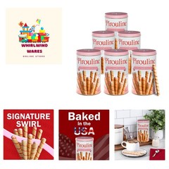 Signature Swirl Strawberry Rolled Wafer Sticks, 14.1oz Tin – Ideal for Gifting