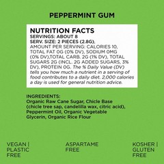 Peppermint, Plastic-Free Natural Chewing Gum, 6 Pack (90 Pieces) | Vegan, Kos…