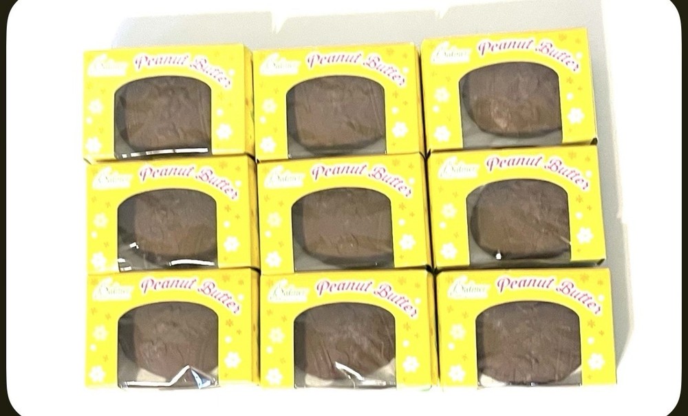 PALMER PEANUT BUTTER FILLED MILK CHOCOLATE EGGS “9 COUNT” 3OZ EACH NEW IN BOXES