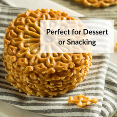 DeLallo Anise Pizzelle Cookies, Light Waffle Texture, Italian Baked (12-Pack)
