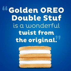 OREO Double Stuf Golden Sandwich Cookies, Party Size, 24.95 oz