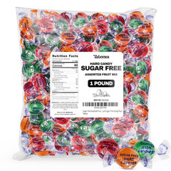 Sugar Free Hard Candy Assortment – 1 Pound Approx. 75 Individually Wrapped Fruit