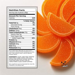 ORANGE FRUIT SLICES ~ Zesty, chewy treat ~ Varied ~ SHIPS FREE