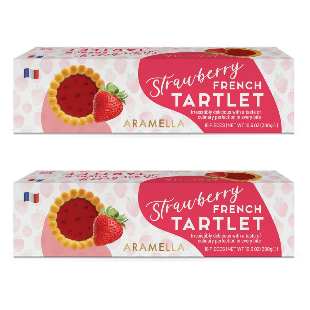 Aramella Strawberry French Tartlet (16 Pieces / 300g / 10.5oz) 2 PACK