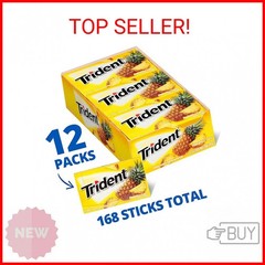 Trident Pineapple Twist Sugar Free Gum, 12 Packs (168 Total Pieces)