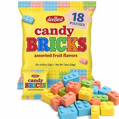 Candy Bricks Building Brick Candy Assortment – 18 Party Favor Bags Assorted F…
