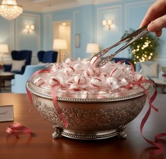SweetGourmet Triple-Distilled Peppermint Oil, Soft Mint Puffs Candy, Clear Wrapp