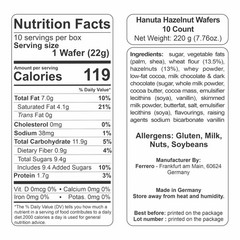 Hazelnut Cream Wafers – Box of 10 Deliciously Crunchy Treats