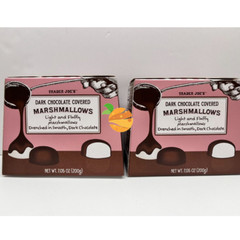 2 Packs Trader Joe’s Dark Chocolate Covered Marshmallows 7.05 oz Each Pack