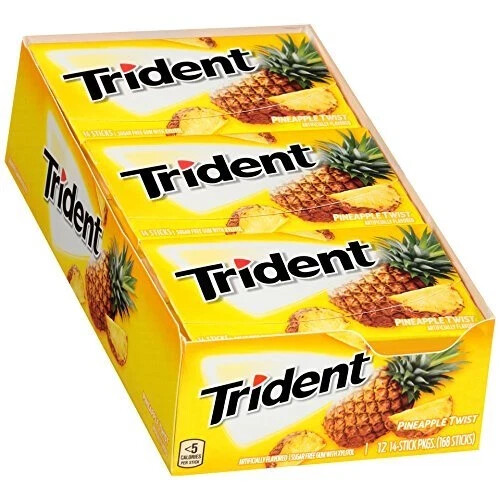 Trident Sugar Free Pineapple Twist, 14 ct (Pack of 12)