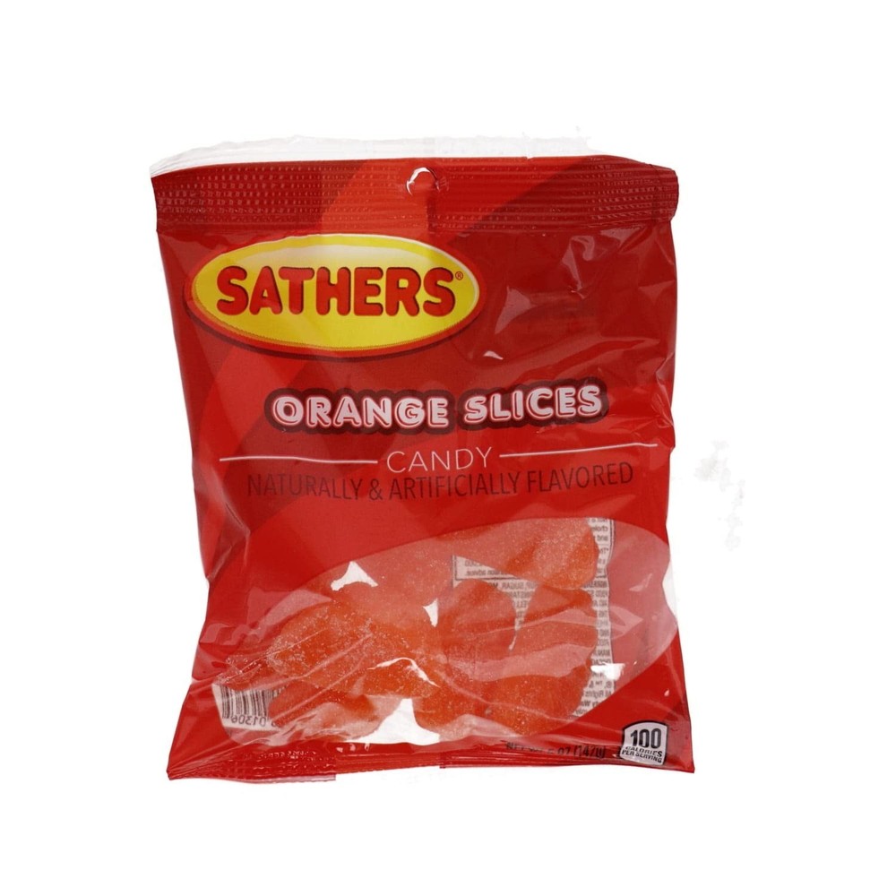 Sathers – Orange Slices Candy Gummies, 5 oz – Pack of (12) Bags