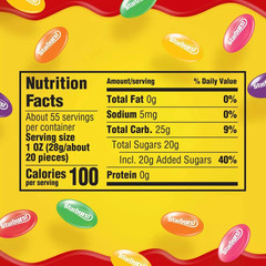 Starburst Jelly Beans Original Fruit Flavors Pantry Size Jumbo Bulk Jar 54 Ounce