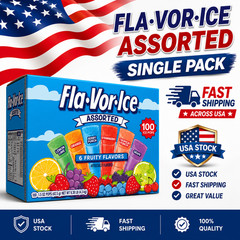 Assorted Freezer Ice Pops Gluten Free Frozen Treats 100 Count 15 oz Each Pack