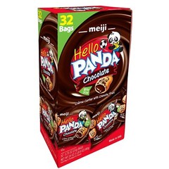 Meiji Hello Panda Cookies, Chocolate Cr�me Filled – 32 Count, 0.75oz Packages –