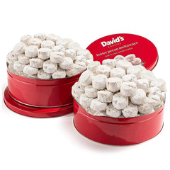 David’S Cookies Gourmet Butter Pecan Meltaway round Tin with Crunchy Pecans and