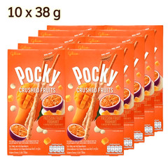Pocky Crush Passion Fruit Yogurt & Mango Biscuit 1.34 oz, Pack of 10【US DDP】
