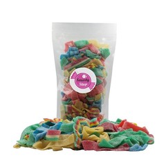Sour Every Flavor Mixed Gummy Belts Candy 1 Pound (Blueberry, Apple, Mango, W…