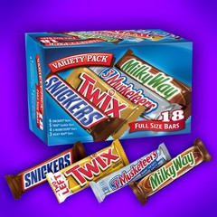 SNICKERS TWIX 3 MUSKETEERS MILKY WAY Full Size Halloween Chocolate Candy Vari…