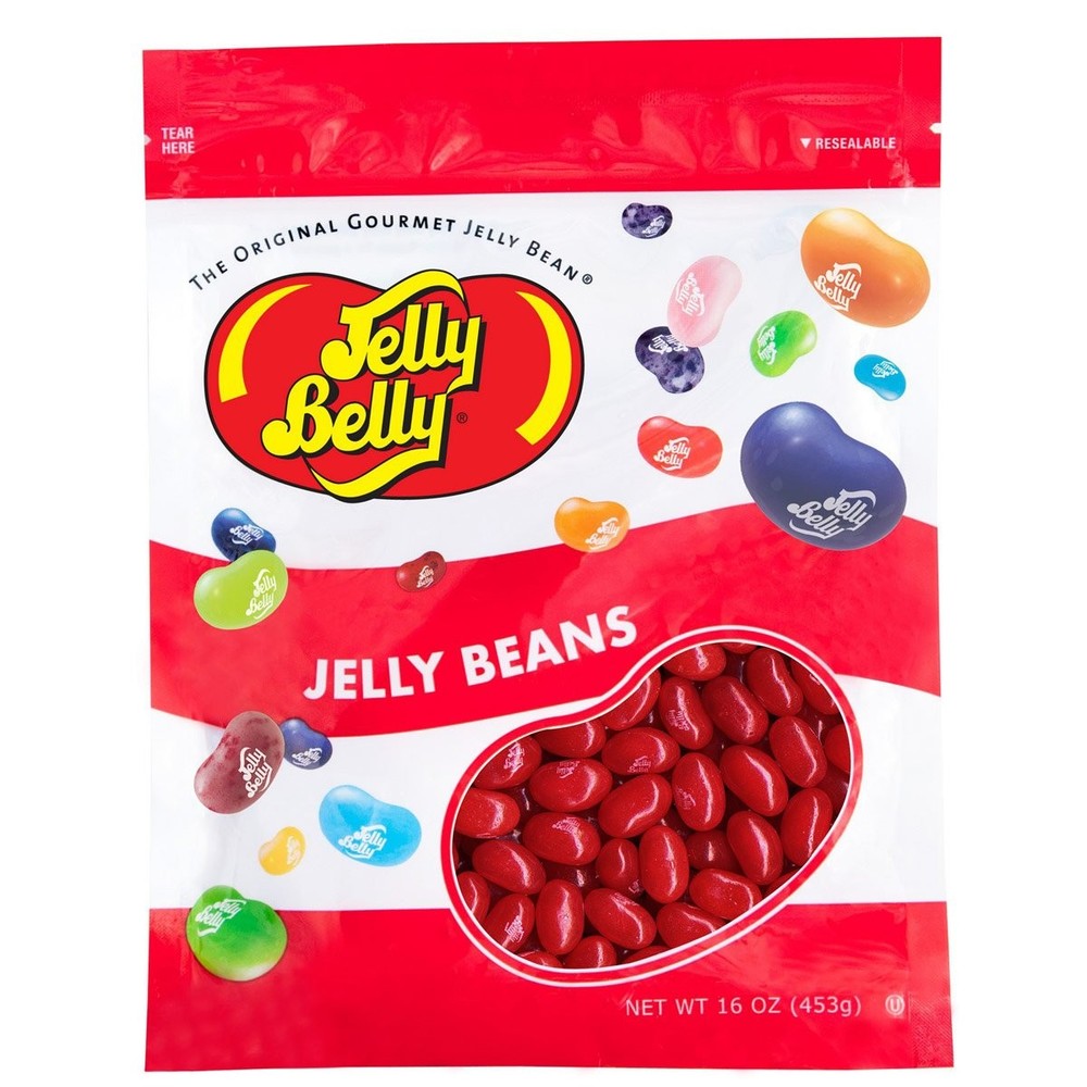 Sour Cherry Jelly Beans 1 Pound Bag Gluten Free Peanut Free Fat Free Kosher