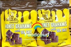 2 Packs Trader Joe’s Dark Chocolate Covered Honey Grahams w/Sea Salt 8 oz Each