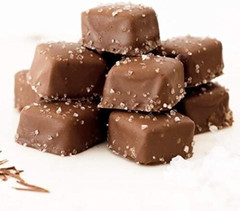 Gourmet Soft Sea Salt Caramels in Premium Milk Chocolate – BULK CANDY- ONE POUND