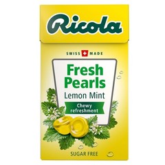 10 Box X 25g Ricola Herbal Sugar Free Fresh Pearls Lemon Mint Chewy Refreshment