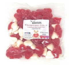YANKEETRADERS® Red & White Sanded Sour Cherry Hearts ~ FREE SHIPPING