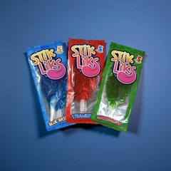 Stik Liks, Unique Rollable, Bendable Lollipops In Strawberry, Watermelon and Blu