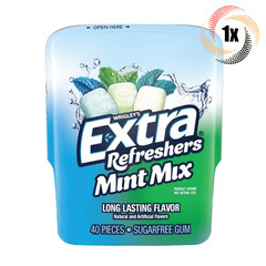 1x Bottle Wrigley’s Extra Refreshers Mint Mix Gum | 40 Per Bottle | Sugar Free