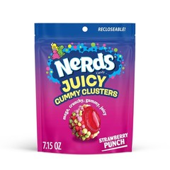 NERDS Juicy Gummy Clusters, Strawberry Punch, Juicy and Gummy Candy, 1 Stand Up