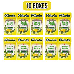10 X Ricola Fresh Pearls Lemon Mint / Mixed Berry 25g Sugar-Free Chewy Mints